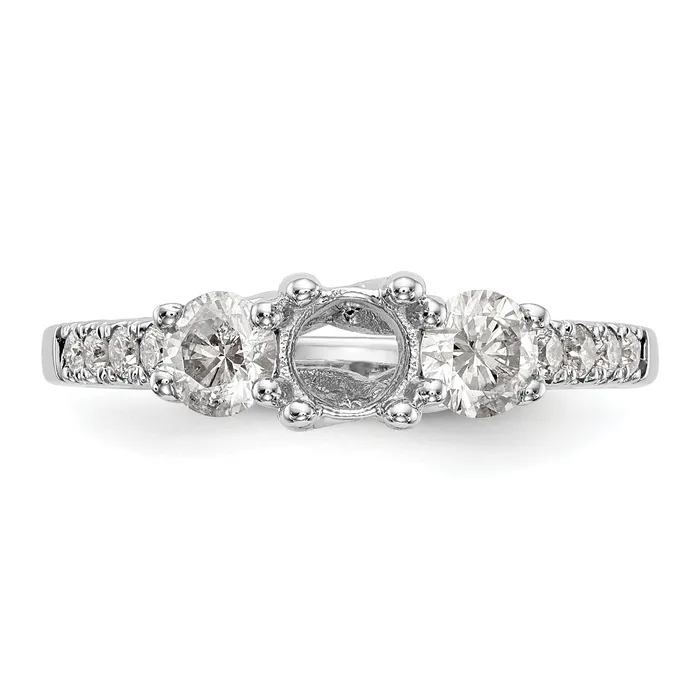 Rings Goldia 14k White Gold 1 15 Ct Lab Grown Diamond VSSI G Three Stone Engagement Ring