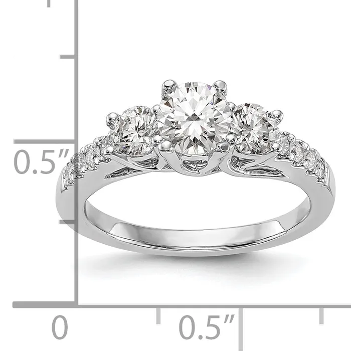 Rings Goldia 14k White Gold 1 15 Ct Lab Grown Diamond VSSI G Three Stone Engagement Ring