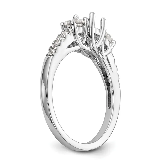 Rings Goldia 14k White Gold 1 15 Ct Lab Grown Diamond VSSI G Three Stone Engagement Ring