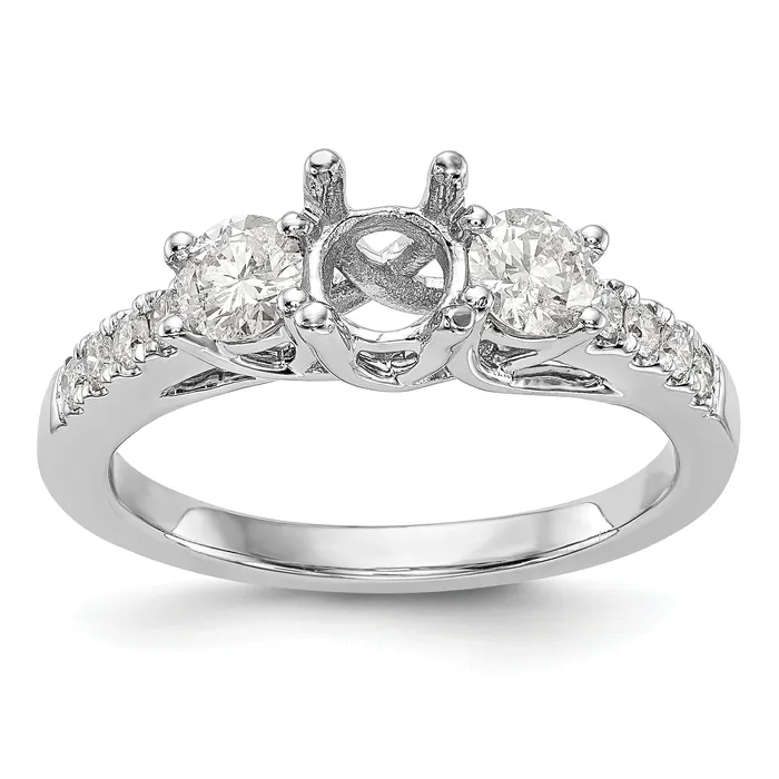 Rings Goldia 14k White Gold 1 15 Ct Lab Grown Diamond VSSI G Three Stone Engagement Ring
