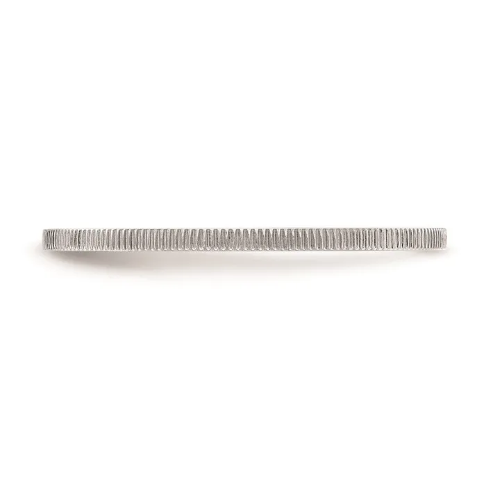 Rings Goldia 14K White Gold 12mm Line Pattern Stackable Band
