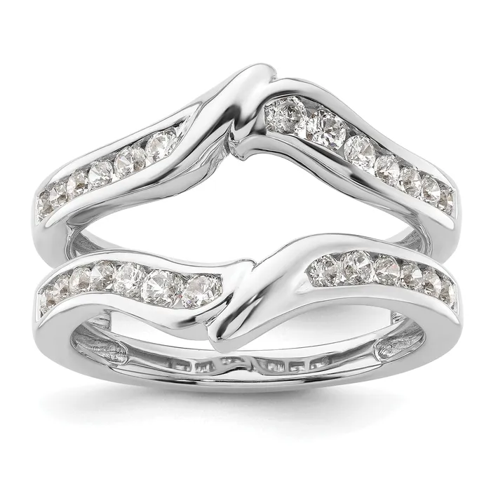 Rings Goldia 14k White Gold 58 Ct Lab Grown Diamond VSSI G Ring Guard