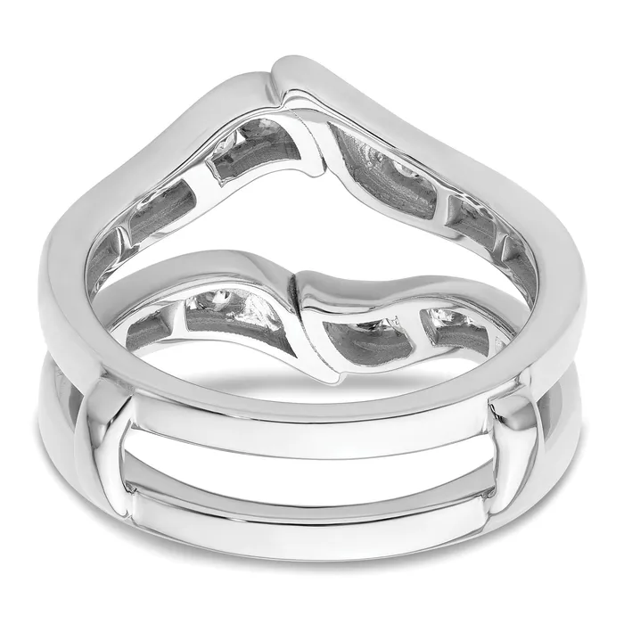 Rings Goldia 14k White Gold 58 Ct Lab Grown Diamond VSSI G Ring Guard