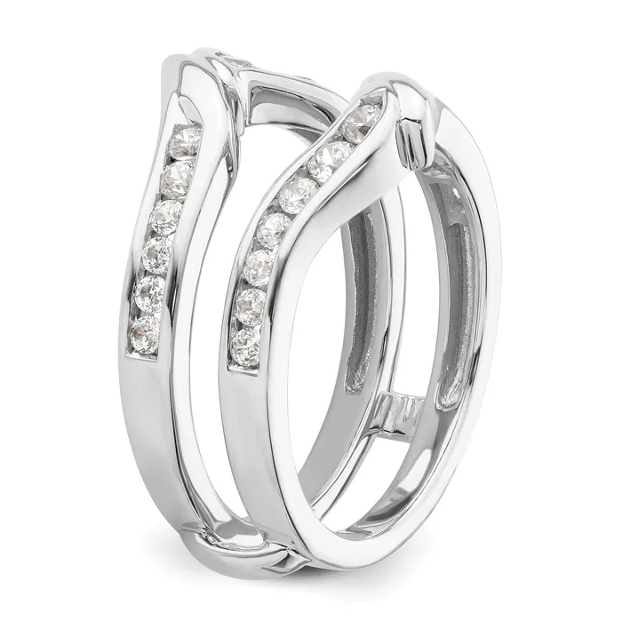 Rings Goldia 14k White Gold 58 Ct Lab Grown Diamond VSSI G Ring Guard