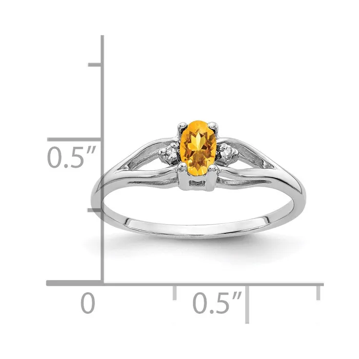 Rings Goldia 14k White Gold 5x3mm Oval Citrine A Real Diamond ring