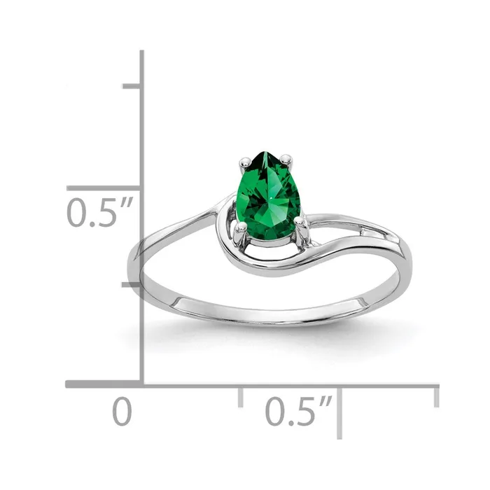 Rings Goldia 14k White Gold 6x4mm Pear Mount St Helens ring