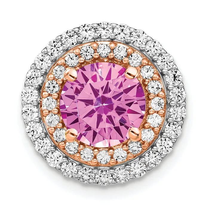 Rings Goldia 14K WhiteRose Gold TwoTone Lab Grown VSSI FGH Diamond Created Pink Sapphire Pendant Rings Goldia 14K WhiteRose Gold TwoTone Lab Grown VSSI FGH Diamond Created Pink Sapphire Pendant