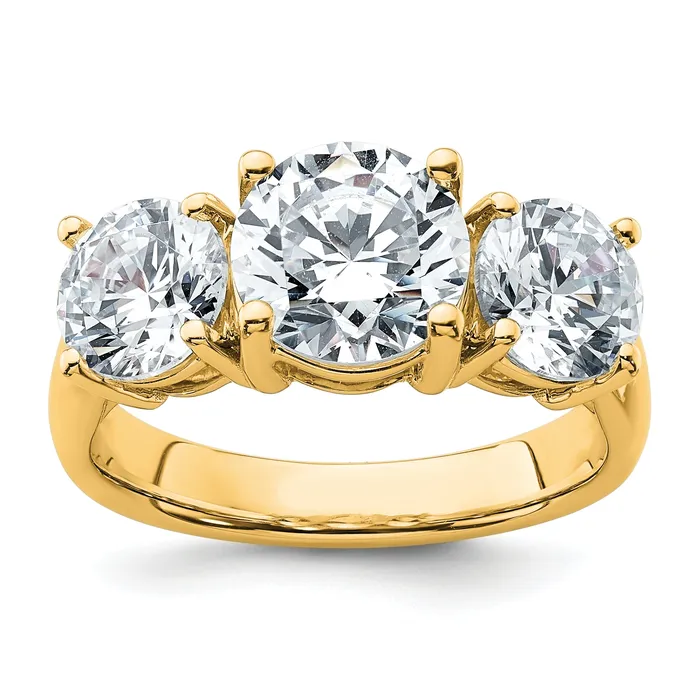 Rings Goldia 14k Yellow Gold 4 Ct Lab Grown Diamond VSSI G Three Stone Engagement Ring Rings Goldia 14k Yellow Gold 4 Ct Lab Grown Diamond VSSI G Three Stone Engagement Ring