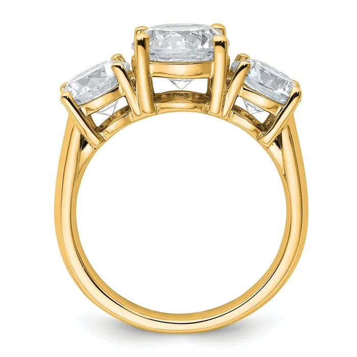 Rings Goldia 14k Yellow Gold 4 Ct Lab Grown Diamond VSSI G Three Stone Engagement Ring