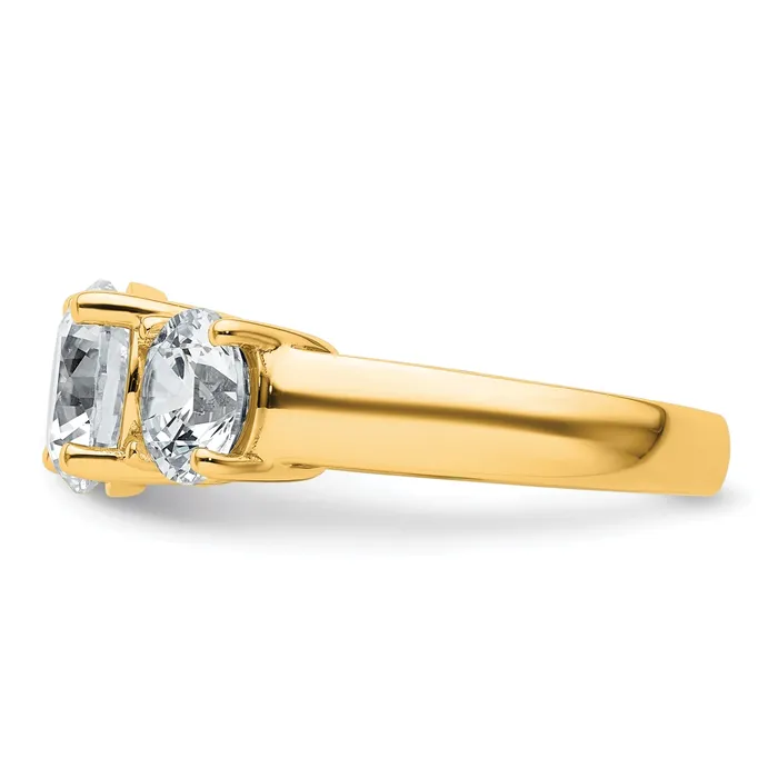 Rings Goldia 14k Yellow Gold 4 Ct Lab Grown Diamond VSSI G Three Stone Engagement Ring