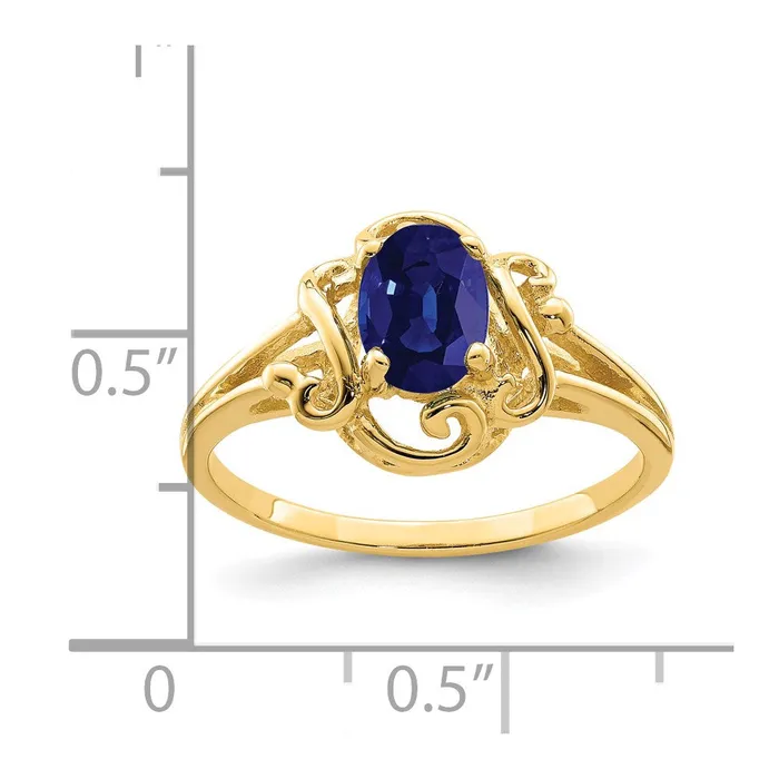 Rings Goldia 14K Yellow Gold 7x5mm Oval Sapphire ring