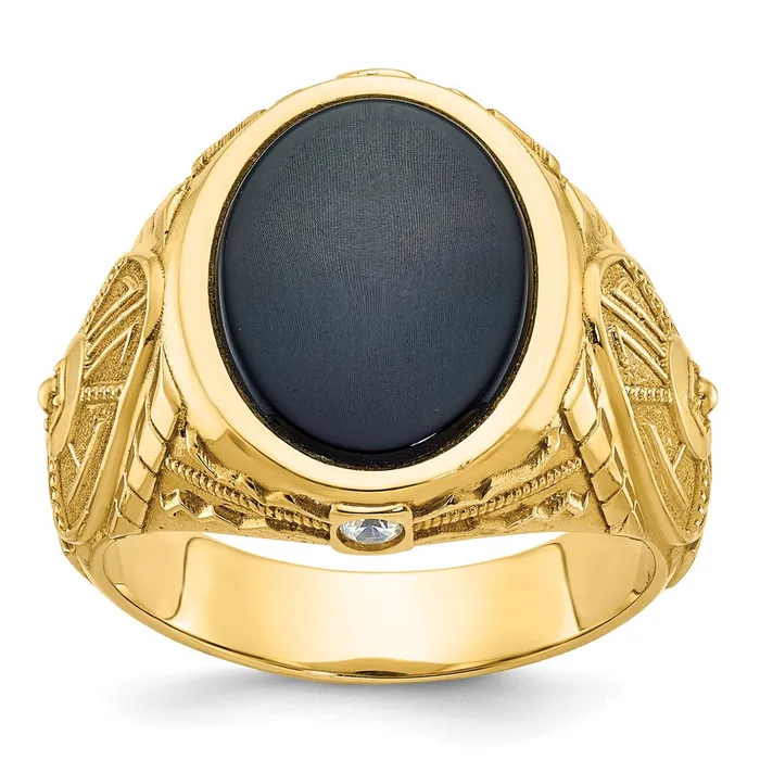 Rings Goldia 14k Yellow Gold Mens Onyx and 110 carat Diamond Complete Ring Rings Goldia 14k Yellow Gold Mens Onyx and 110 carat Diamond Complete Ring