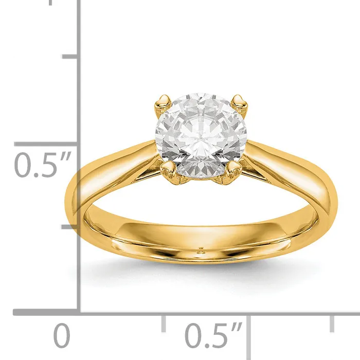 Rings Goldia 14k Yellow Gold True Origin 1 Ct Certified Lab Grown Diamond VSSI G Round Solitaire Engagement Ring
