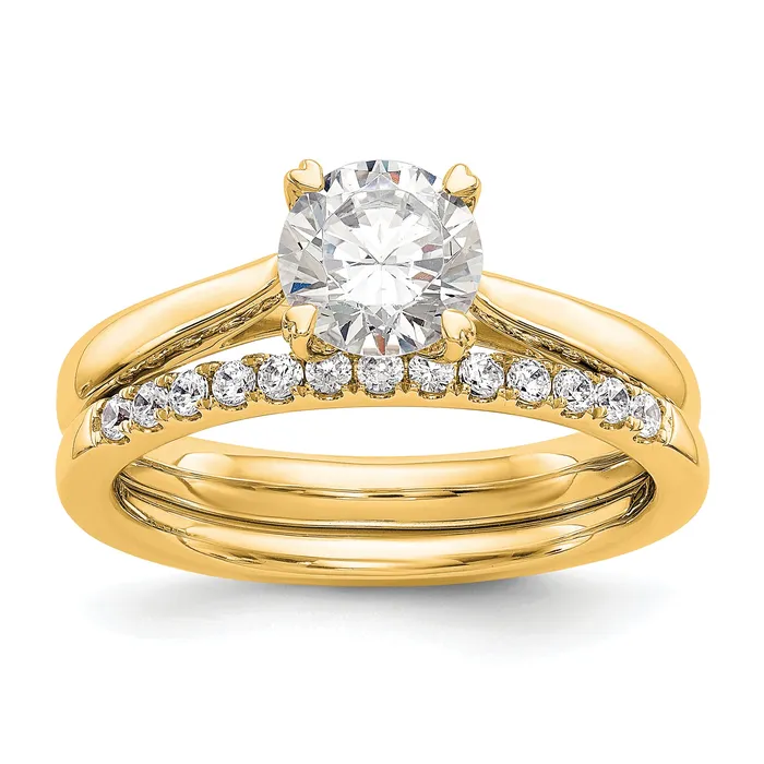 Rings Goldia 14k Yellow Gold True Origin 1 Ct Certified Lab Grown Diamond VSSI G Round Solitaire Engagement Ring
