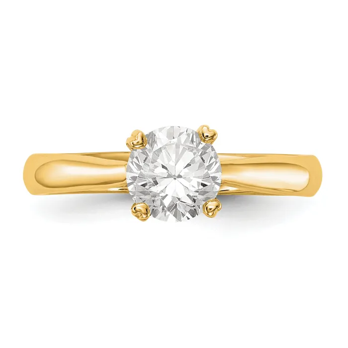 Rings Goldia 14k Yellow Gold True Origin 1 Ct Certified Lab Grown Diamond VSSI G Round Solitaire Engagement Ring
