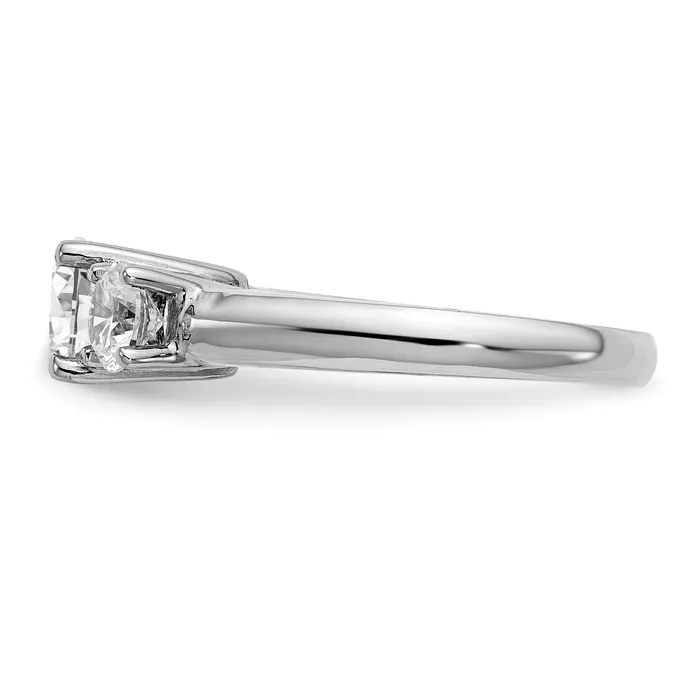 Rings Goldia 200ct CZ Solid Real 14K White Gold 3Stone Engagement Ring