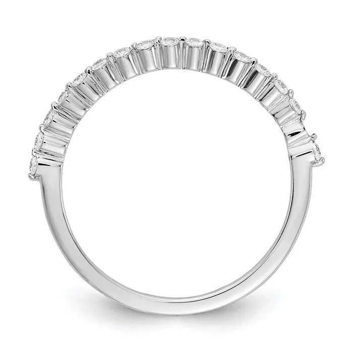 Rings Goldiacom 14k White Gold Fancy Real Diamond Band