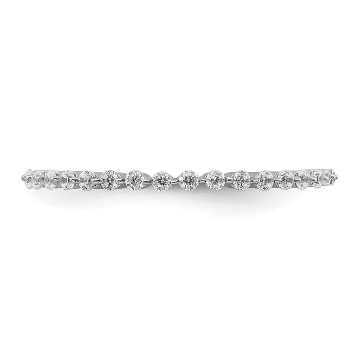 Rings Goldiacom 14k White Gold Fancy Real Diamond Band