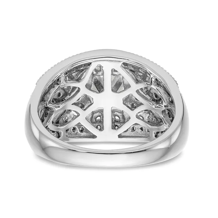 Rings Goldiacom 14K White Gold Peg Set Diamond Engagement Ring
