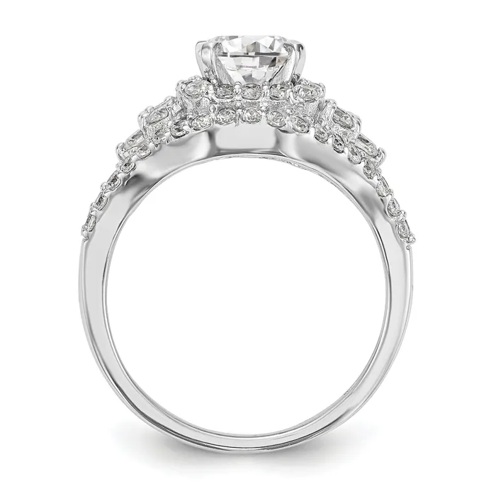 Rings Goldiacom 14kw Peg Set Simulated Diamond Halo Engagement Ring