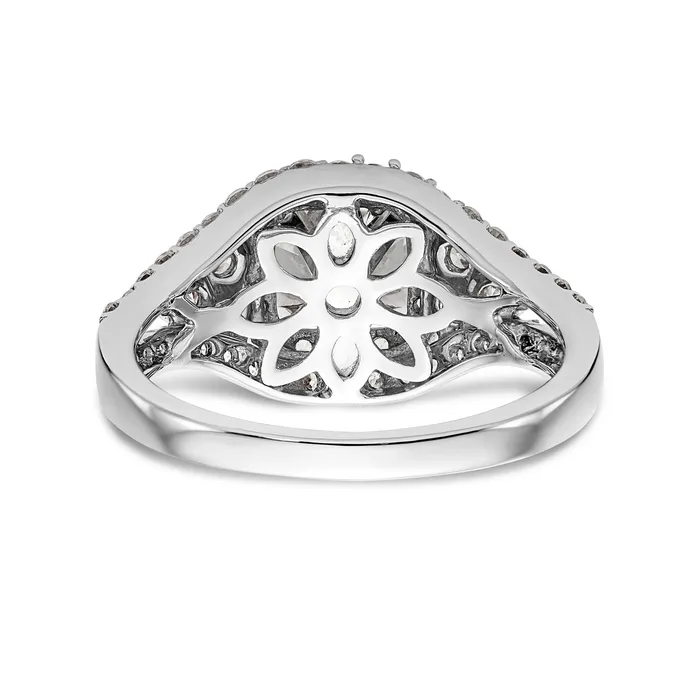 Rings Goldiacom 14kw Peg Set Simulated Diamond Halo Engagement Ring