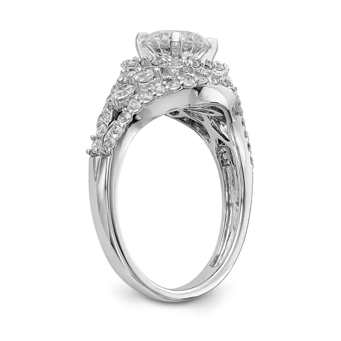 Rings Goldiacom 14kw Peg Set Simulated Diamond Halo Engagement Ring