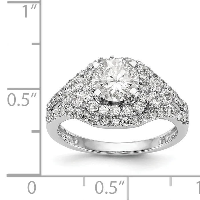 Rings Goldiacom 14kw Peg Set Simulated Diamond Halo Engagement Ring