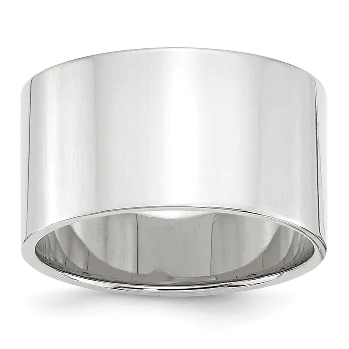 Rings Goldia Solid 10K White Gold 12mm Light Weight Flat MensWomens Wedding Band Ring Size 6 Rings Goldia Solid 10K White Gold 12mm Light Weight Flat MensWomens Wedding Band Ring Size 6