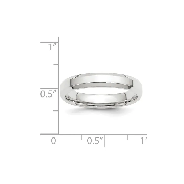 Rings Goldia Solid 10K White Gold 4mm Bevel Edge Comfort Fit MensWomens Wedding Band Ring Size 45 Rings Goldia Solid 10K White Gold 4mm Bevel Edge Comfort Fit MensWomens Wedding Band Ring Size 45