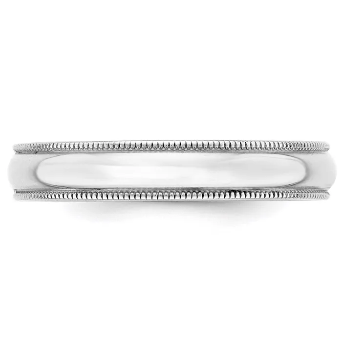 Rings Goldia Solid 10K White Gold 4mm Light Weight Milgrain Half Round MensWomens Wedding Band Ring Size 6 Rings Goldia Solid 10K White Gold 4mm Light Weight Milgrain Half Round MensWomens Wedding Band Ring Size 6