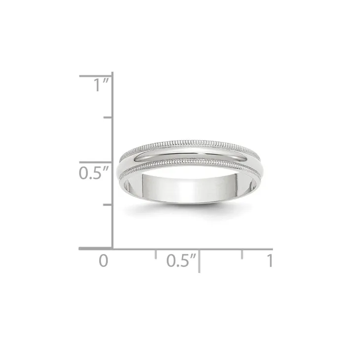 Rings Goldia Solid 10K White Gold 4mm Light Weight Milgrain Half Round MensWomens Wedding Band Ring Size 6 Rings Goldia Solid 10K White Gold 4mm Light Weight Milgrain Half Round MensWomens Wedding Band Ring Size 6