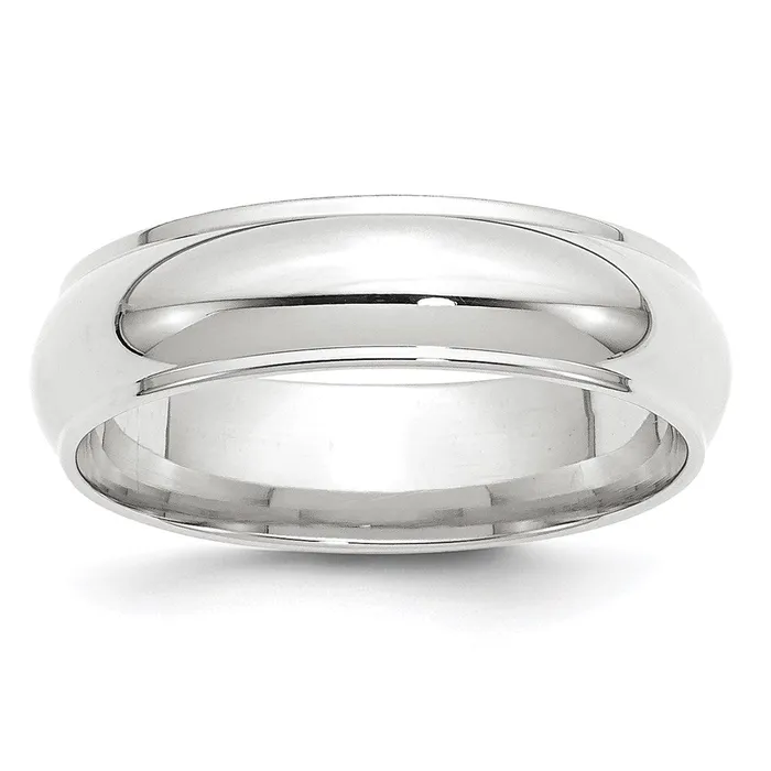 Rings Goldia Solid 10K White Gold 6mm Half Round with Edge MensWomens Wedding Band Ring Size 13 Rings Goldia Solid 10K White Gold 6mm Half Round with Edge MensWomens Wedding Band Ring Size 13