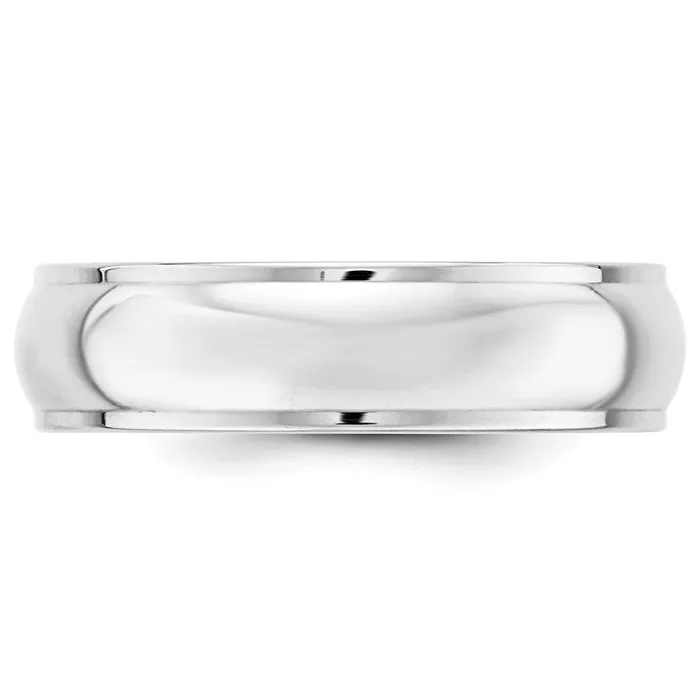Rings Goldia Solid 10K White Gold 6mm Half Round with Edge MensWomens Wedding Band Ring Size 13 Rings Goldia Solid 10K White Gold 6mm Half Round with Edge MensWomens Wedding Band Ring Size 13