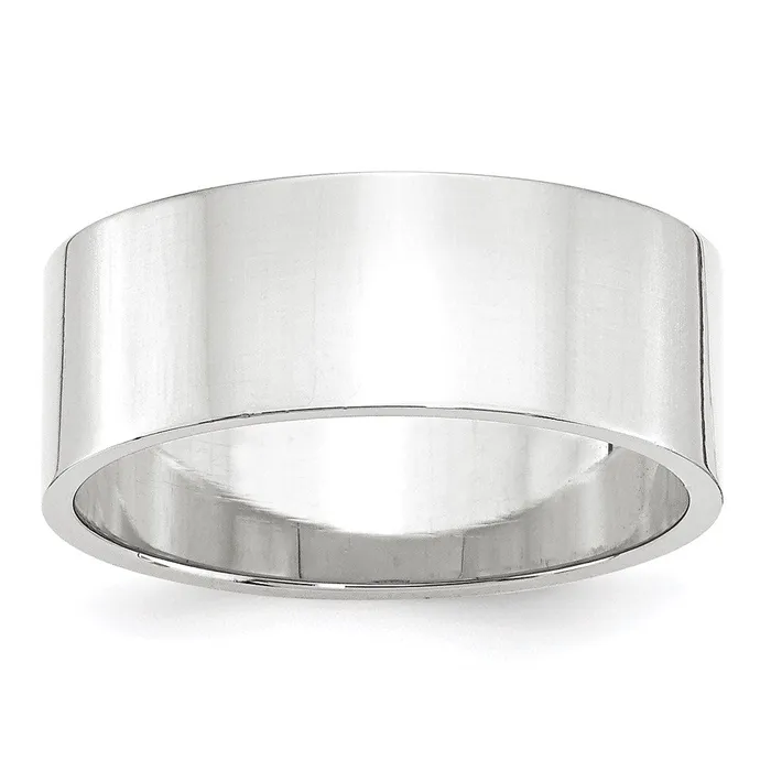 Rings Goldia Solid 10K White Gold 8mm Light Weight Flat MensWomens Wedding Band Ring Size 14 Rings Goldia Solid 10K White Gold 8mm Light Weight Flat MensWomens Wedding Band Ring Size 14