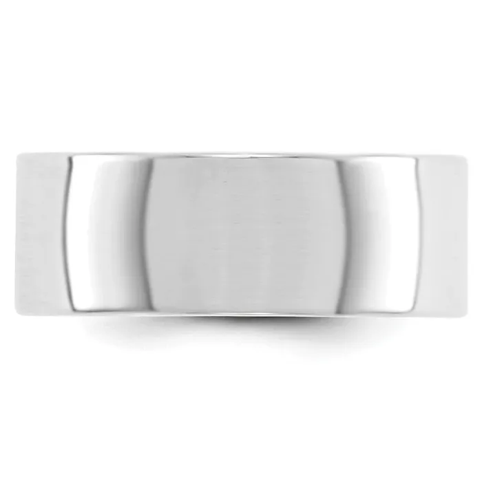 Rings Goldia Solid 10K White Gold 8mm Light Weight Flat MensWomens Wedding Band Ring Size 14 Rings Goldia Solid 10K White Gold 8mm Light Weight Flat MensWomens Wedding Band Ring Size 14