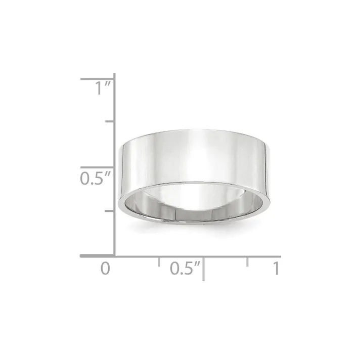 Rings Goldia Solid 10K White Gold 8mm Light Weight Flat MensWomens Wedding Band Ring Size 14 Rings Goldia Solid 10K White Gold 8mm Light Weight Flat MensWomens Wedding Band Ring Size 14