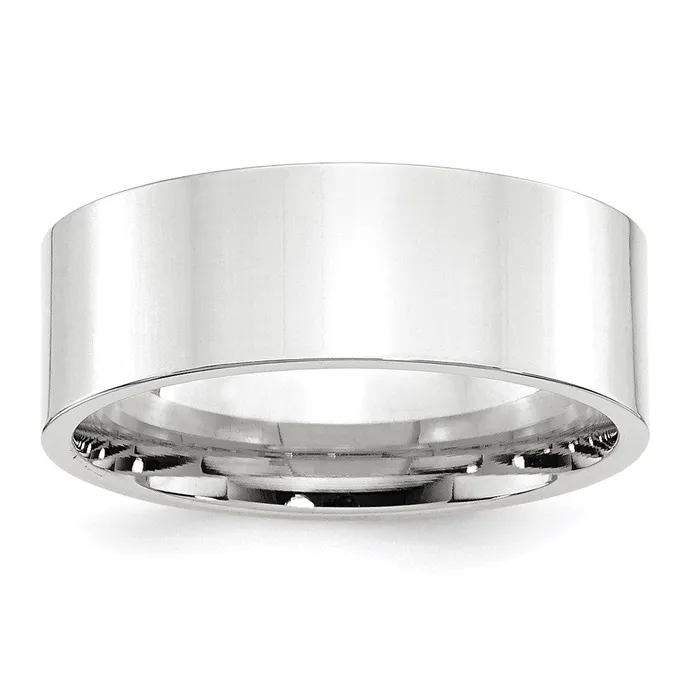 Rings Goldia Solid 10K White Gold 8mm Standard Flat Comfort Fit MensWomens Wedding Band Ring Size 9 Rings Goldia Solid 10K White Gold 8mm Standard Flat Comfort Fit MensWomens Wedding Band Ring Size 9