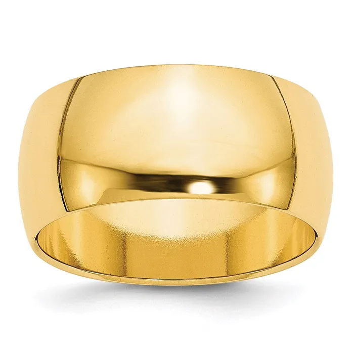Rings Goldia Solid 10K Yellow Gold 10mm Half Round MensWomens Wedding Band Ring Size 95 Rings Goldia Solid 10K Yellow Gold 10mm Half Round MensWomens Wedding Band Ring Size 95