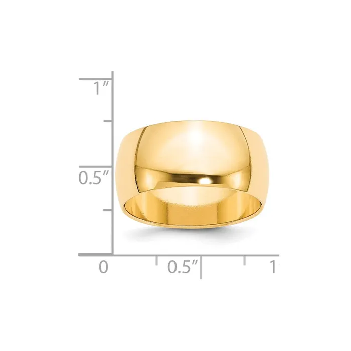 Rings Goldia Solid 10K Yellow Gold 10mm Half Round MensWomens Wedding Band Ring Size 95 Rings Goldia Solid 10K Yellow Gold 10mm Half Round MensWomens Wedding Band Ring Size 95