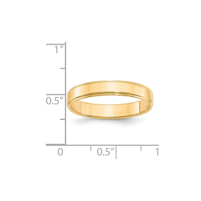 Rings Goldia Solid 10K Yellow Gold 4mm Flat with Step Edge MensWomens Wedding Band Ring Size 95 Rings Goldia Solid 10K Yellow Gold 4mm Flat with Step Edge MensWomens Wedding Band Ring Size 95
