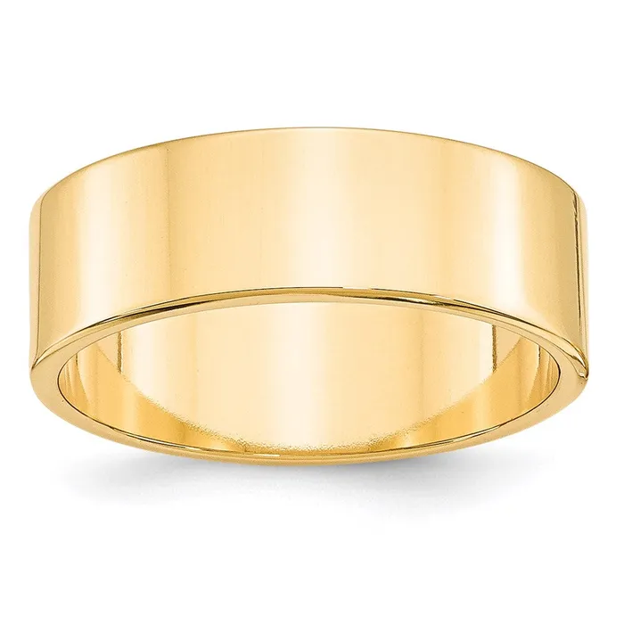 Rings Goldia Solid 10K Yellow Gold 7mm Light Weight Flat MensWomens Wedding Band Ring Size 4 Rings Goldia Solid 10K Yellow Gold 7mm Light Weight Flat MensWomens Wedding Band Ring Size 4