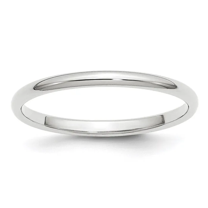 Rings Goldia Solid 14K White Gold 2mm Half Round MensWomens Wedding Band Ring Size 11 Rings Goldia Solid 14K White Gold 2mm Half Round MensWomens Wedding Band Ring Size 11