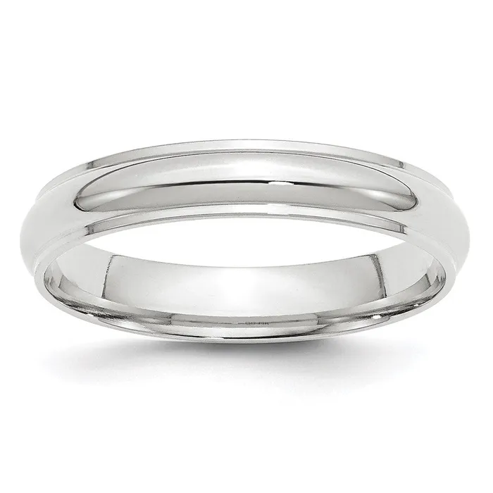 Rings Goldia Solid 14K White Gold 4mm Half Round with Edge MensWomens Wedding Band Ring Size 14 Rings Goldia Solid 14K White Gold 4mm Half Round with Edge MensWomens Wedding Band Ring Size 14
