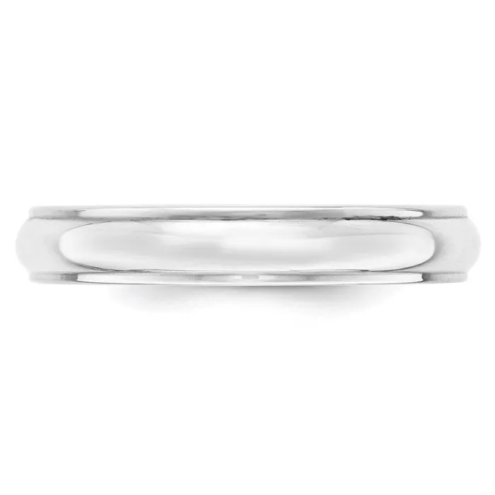 Rings Goldia Solid 14K White Gold 4mm Half Round with Edge MensWomens Wedding Band Ring Size 14 Rings Goldia Solid 14K White Gold 4mm Half Round with Edge MensWomens Wedding Band Ring Size 14