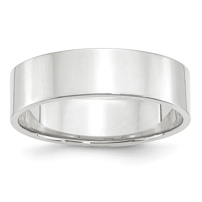 Rings Goldia Solid 14K White Gold 6mm Light Weight Flat MensWomens Wedding Band Ring Size 7 Rings Goldia Solid 14K White Gold 6mm Light Weight Flat MensWomens Wedding Band Ring Size 7
