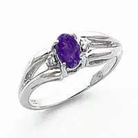 Rings Goldia Solid 14k White Gold 6x4mm Oval Tanvorite VS Simulated CZ Ring Rings Goldia Solid 14k White Gold 6x4mm Oval Tanvorite VS Simulated CZ Ring