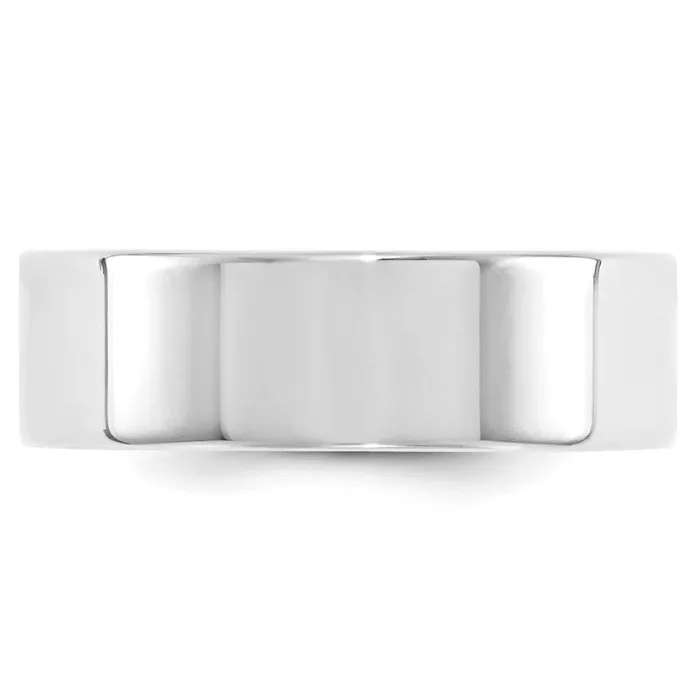Rings Goldia Solid 14K White Gold 7mm Standard Flat Comfort Fit MensWomens Wedding Band Ring Size 11 Rings Goldia Solid 14K White Gold 7mm Standard Flat Comfort Fit MensWomens Wedding Band Ring Size 11