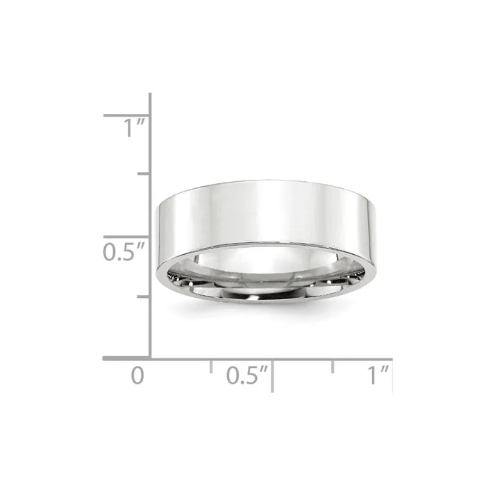 Rings Goldia Solid 14K White Gold 7mm Standard Flat Comfort Fit MensWomens Wedding Band Ring Size 11 Rings Goldia Solid 14K White Gold 7mm Standard Flat Comfort Fit MensWomens Wedding Band Ring Size 11