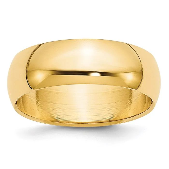 Rings Goldia Solid 14K Yellow Gold 7mm HalfRound Wedding MensWomens Wedding Band Ring Size 11 Rings Goldia Solid 14K Yellow Gold 7mm HalfRound Wedding MensWomens Wedding Band Ring Size 11