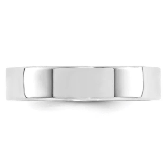 Rings Goldia Solid 18K White Gold 5mm Standard Flat Comfort Fit MensWomens Wedding Band Ring Size 7 Rings Goldia Solid 18K White Gold 5mm Standard Flat Comfort Fit MensWomens Wedding Band Ring Size 7